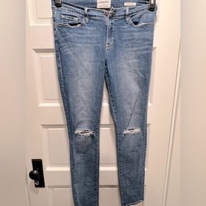 FRAME Le Skinny Jeanne Distressed Denim Jeans 👖